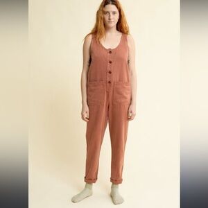 Jungmaven Button Front Jumper - Terracotta